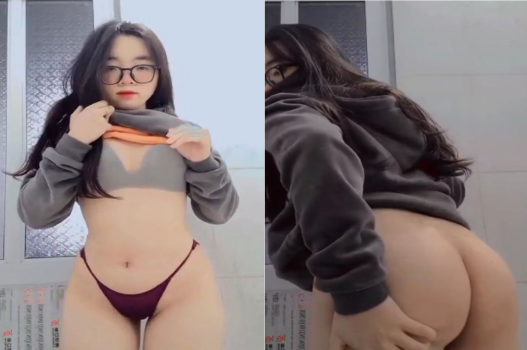 Cô gái kính cận quyến rũ với vòng 3 nóng bỏng khơi dậy ham muốn