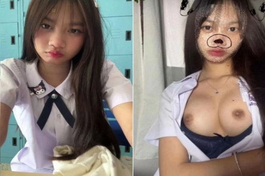 Nữ sinh nghịch ngợm với vòng một bùng nổ
